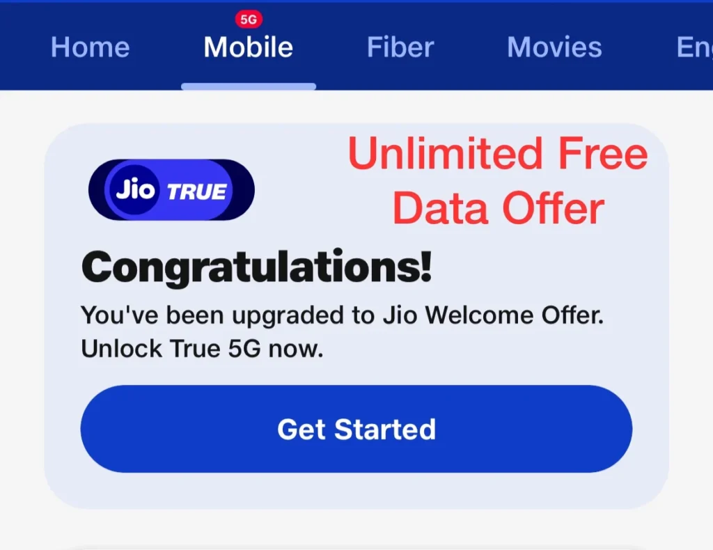 How to subscribe to unlimited 5G in Jio
