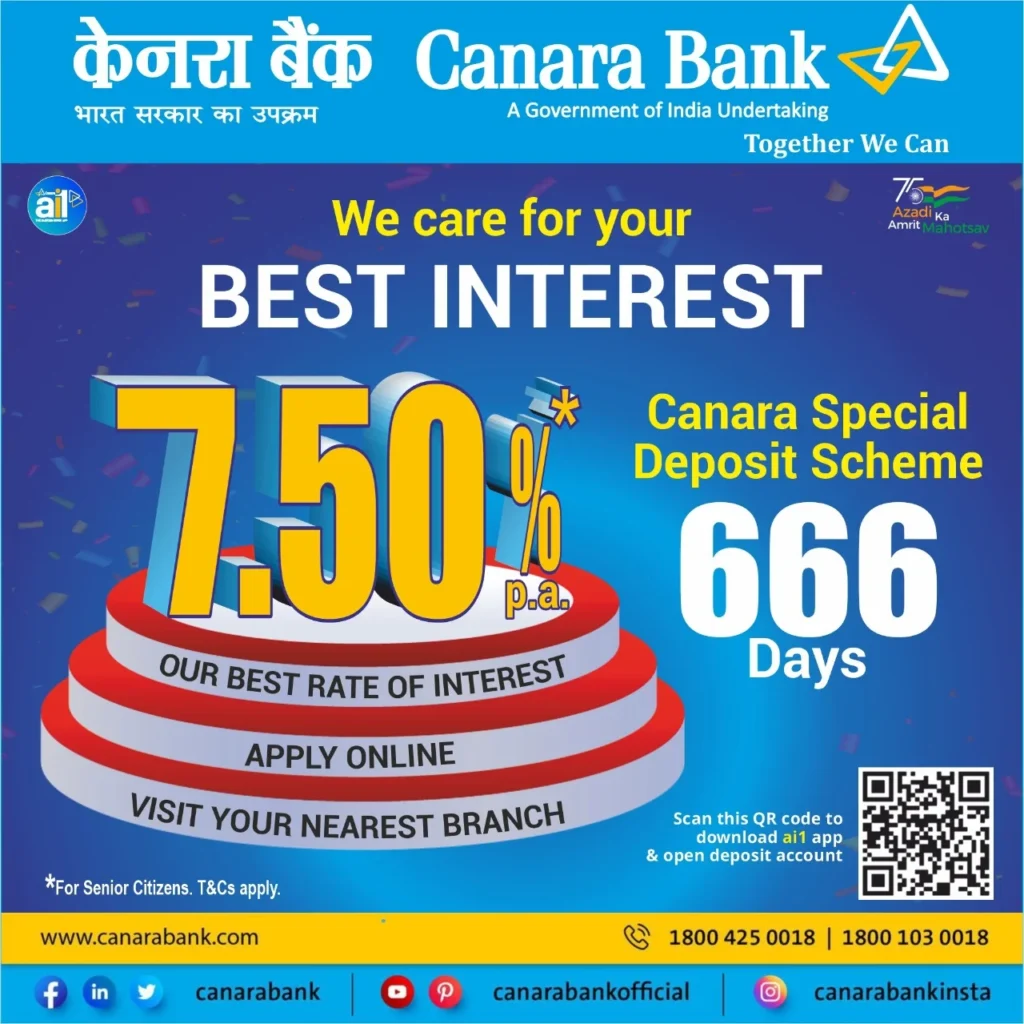 canara bank 666 scheme