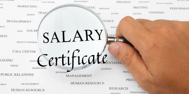 salary certificate format for bank loan