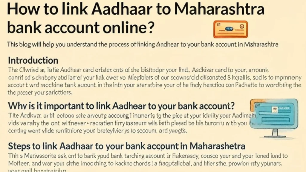 How to link Aadhaar to Maharashtra bank account online