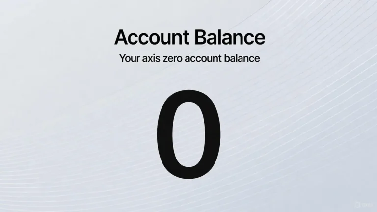 axis zero account balance