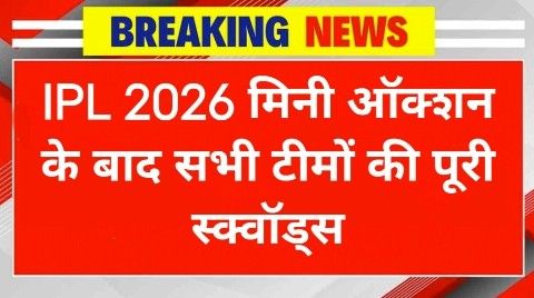 IPL 2026 Full Squads After Mini Auction